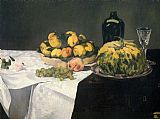 Edouard Manet Still Life with Melon and Peaches 2 painting
